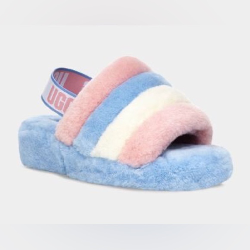 NWOT Ugg Yeah Fuzzy Slingback Slides - Picture 10 of 10
